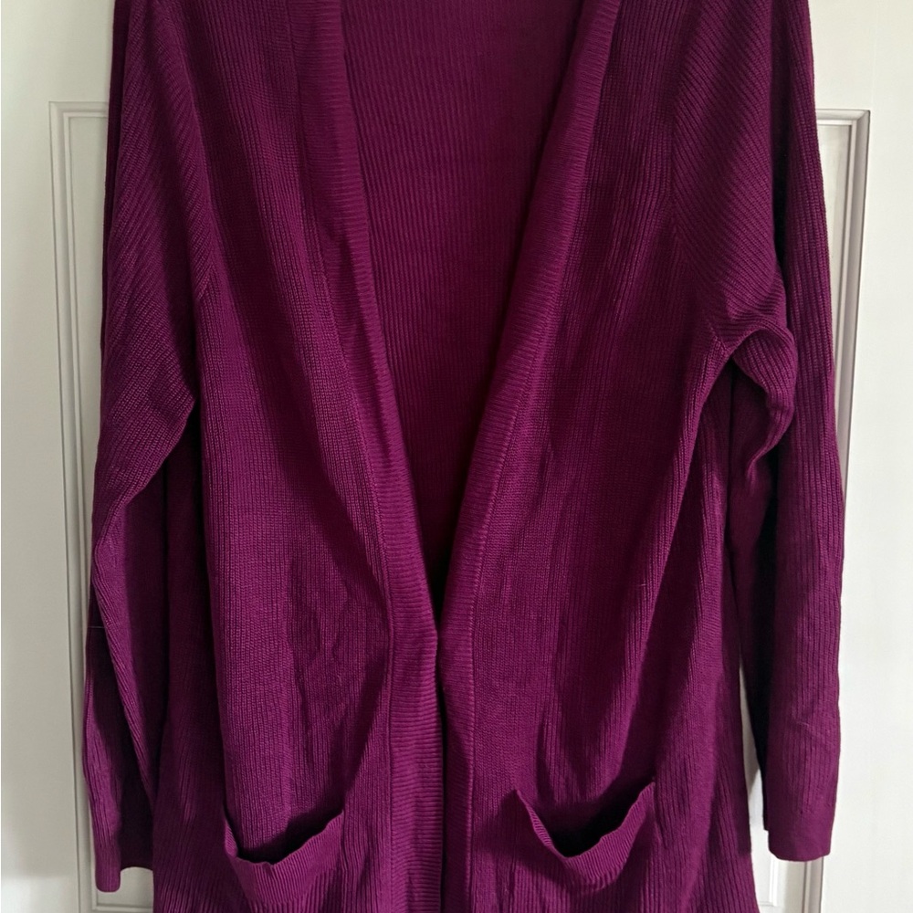 Torrid Rich Purple Open Front Cardigan